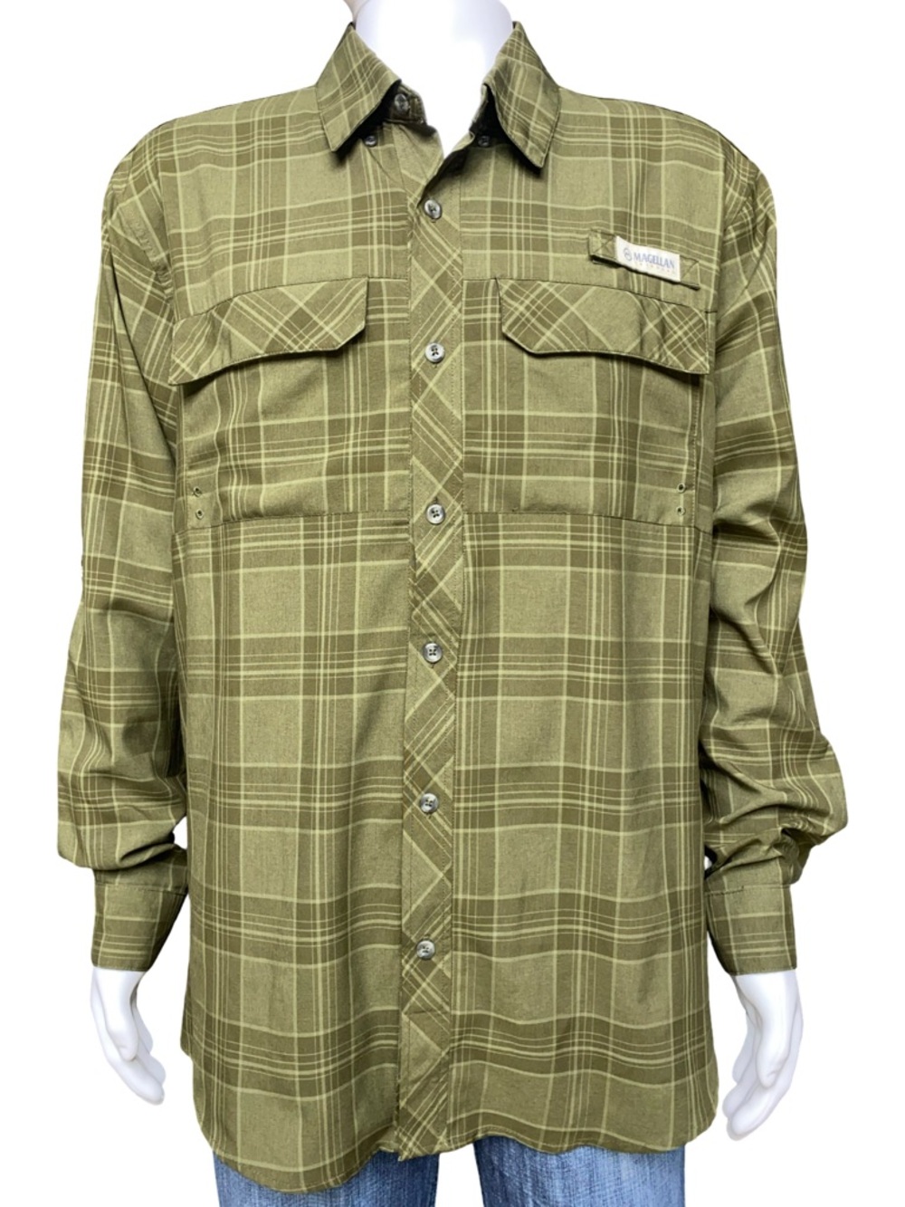 Magellan Outdoor Vented XL Plaid Long Sleeve Shirt